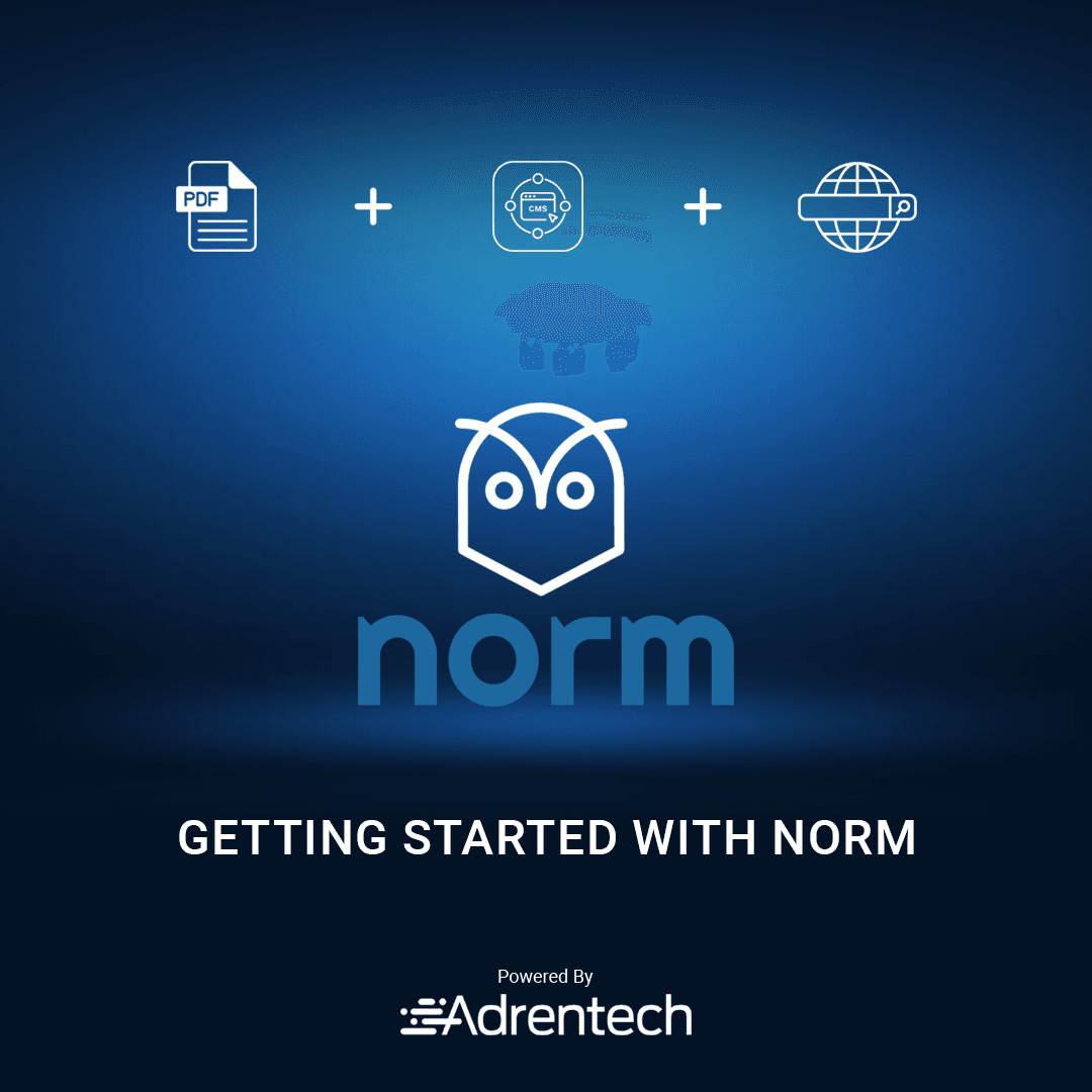 Step-by-step workflow of norm’s onboarding, content migration, and AI setup process in a clean dashboard interface.